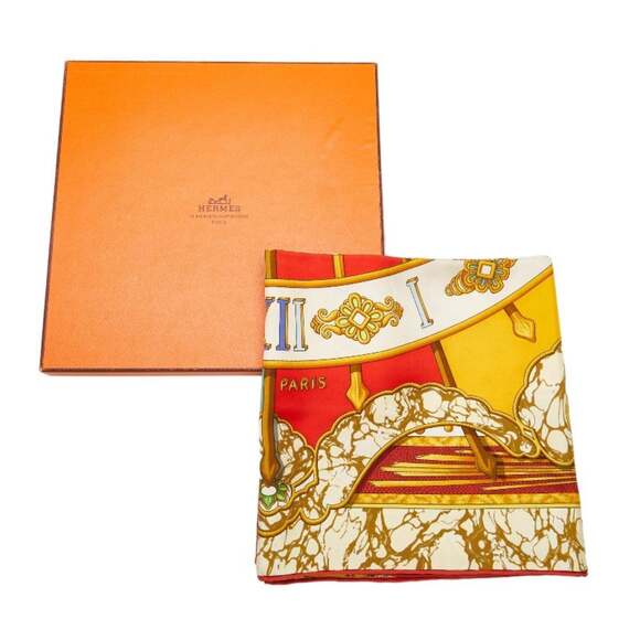 HERMES Authentic White Silk Scarf - Picture 6 of 6